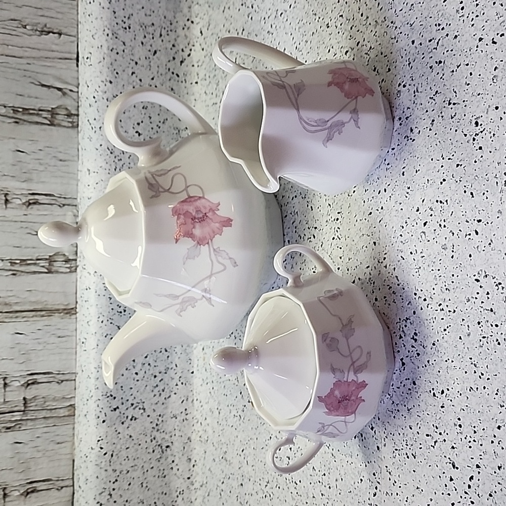 BELFORE Fine Bone China Cream and Sugar LAURA Czechoslovakia
